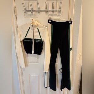 NWT Palm Angels Off-White & Navy Racing Zip Jacket and Pants